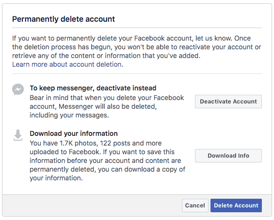How To Delete Facebook Account In PC 