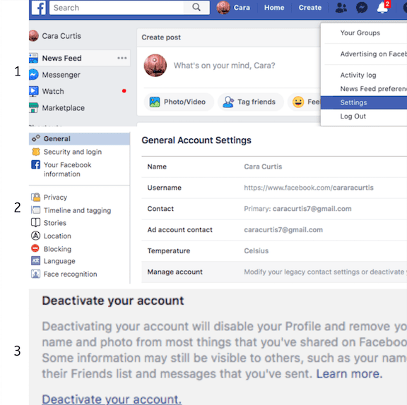 How To Delete Facebook Account In PC 